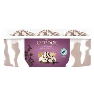 Carte D"or Les Desserts de Frigo Tarrina de Helado de Stracciatella, con Salsa y Trocitos de Chocolate 825 Ml. 900 ML