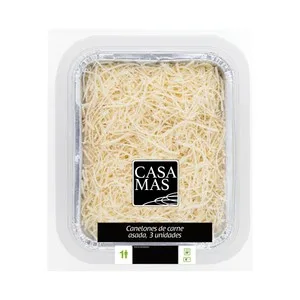 Casa MAS Canelones Caseros de Carne, Listos para Calentar y Comer Casa MAS 350 G.