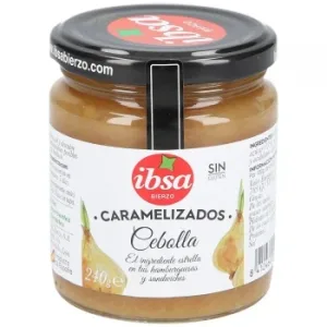 Cebolla Caramelizada con Aceite de Oliva Ibsa, Frasco 240 G