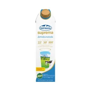 Central Lechera Asturiana Leche Semidesnatada de Vaca, Ultrafiltrada y sin Lactosa Suprema 1 L. 1000 ML