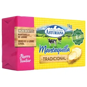 Central Lechera Asturiana Pastilla de Mantequilla Tradicional Central Lechera Asturiana 1 Kg. 1000 G
