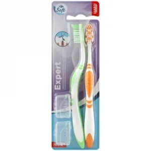 Cepillo de Dientes Duro Cerdas Cruzadas Soft Carrefour 2 Ud.