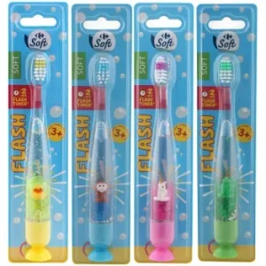 Cepillo de Dientes Infantil con Luz Temporizador +3 Años Soft Carrefour 1 Ud.