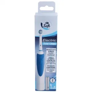 Cepillo Dental con Batería Total Clean Carrefour Soft 1 Ud.