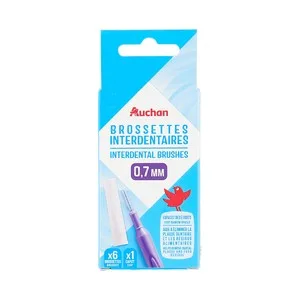 Producto Alcampo Cepillo Interdental de 0.7 Mm, Espacios Muy Estrechos 6 Uds. 5 UD