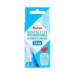 Producto Alcampo Cepillo Interdental de 1.3 Mm, para Espacios Anchos 6 Uds. 5 UD