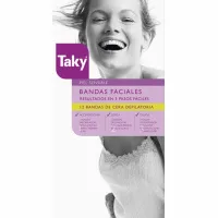 Cera Banda Facial Chocolate Aroma Naranja Taky, Caja 12 Uds