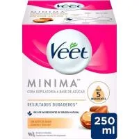 Cera de Azúcar con Aceite de Argán Natural Veet, Tarro 250 Ml