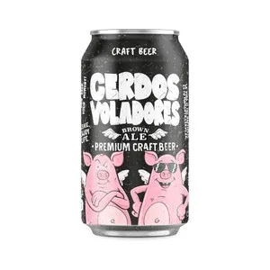 Cerdos Voladores Cerveza Brown Lata 33 Cl. 330 ML