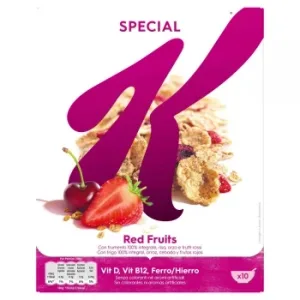Cereales de Arroz y Trigo Integral con Frutas Rojas Special K Kellogg's 300 G.