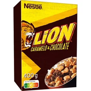 Cereales de Desayuno Integrales con Caramelo y Chocolate  Nestle Lion 400 G
