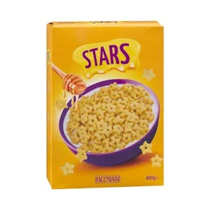 Cereales Estrellas de Maíz Stars Hacendado con Miel 0.4 KG