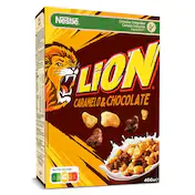 Cereales Integrales con Chocolate y Caramelo Nestlé Lion 400 G