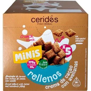 Cereales Mini Rellenos Crema de Cacao 175 Gr