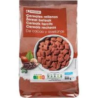 Cereales Rellenos de Avellana Eroski, Bolsa 500 G