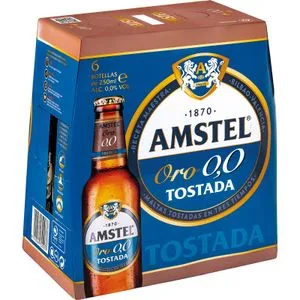 Cerveza 0,0 Tostada Pack de 6 Botellas 6 X 0,25 L