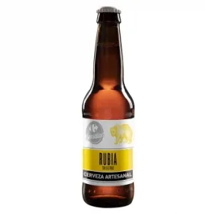 Cerveza Artesana Carrefour Sensation Rubia sin Filtrar Botella 33 Cl.