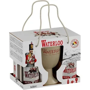 Cerveza Belga Estuche de 4 + Cáliz Waterloo