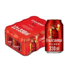 Cerveza Cruzcampo Pilsen Pack 12 Latas 33 Cl.