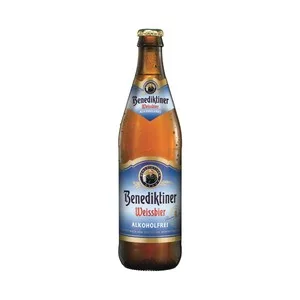 Cerveza de Trigo sin Alcohol Benediktiner Weissbier Alkoholfrei Botella de 50 Centilitros 500 ML