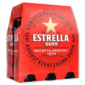 Cerveza Estrella Damm Paq. de 6 U. de 25 Cl
