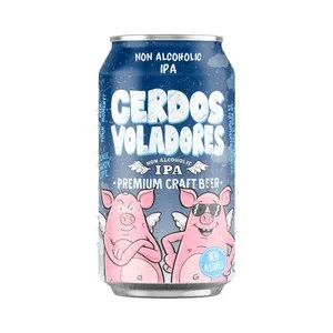 Cerdos Voladores Cerveza Ipa sin Alcohol Lata 33 Cl. 330 ML