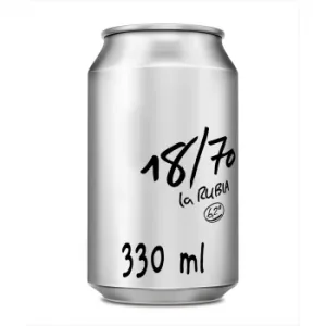 Cerveza la Rubia 18/70 Lager Especial Lata 33 Cl.