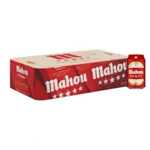 Cerveza Mahou 5 Estrellas Pack 28 Latas 33 Cl.