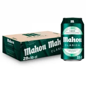 Cerveza Mahou Clásica Pack de 28 Latas de 33 Cl.