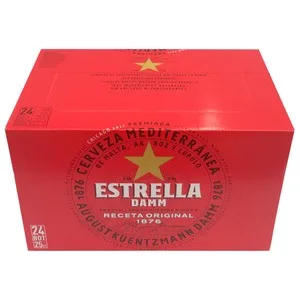 Estrella Damm Cerveza Mediterránea Pack de 24 X 25 Cl. 6000 ML