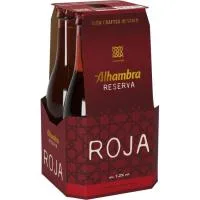 Cerveza Reserva Roja Alhambra, Pack Botellín 4x33 Cl
