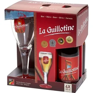 Cerveza Rubia Belda Triple Fermentación Tipo Strong Ale Estuche 4 + Copa la Guillotine