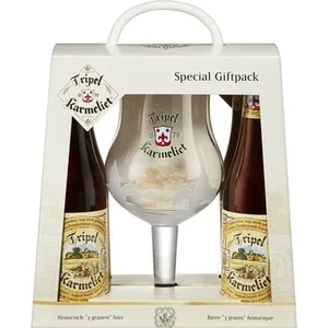 Cerveza Rubia Belga Pack 4 con Regalo de una Copa Tripel Karmeliet