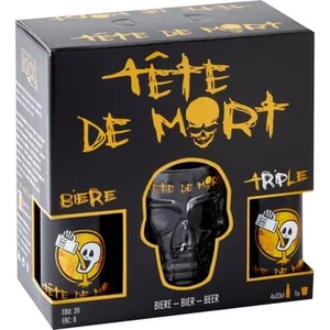 Cerveza Rubia Belga Tipo Triple Ale Pack 4 + Vaso Tete de Mort