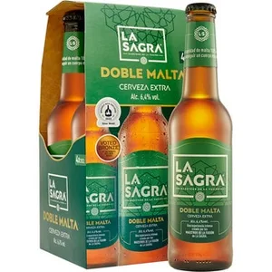 Cerveza Rubia Doble Malta Pack 4 la Sagra