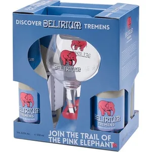 Cerveza Rubia Especial Pack 4 + Copa Delirium Tremens