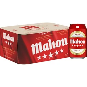 Cerveza Rubia Especial Pack 12 Mahou 5 Estrellas