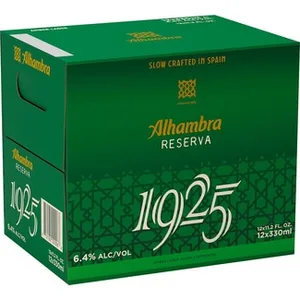 Cerveza Rubia Extra Pack 12  Alhambra Reserva 1925 33 CL