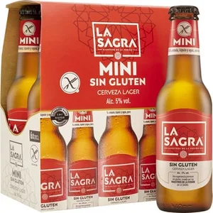 Mini Cerveza Rubia Lager sin Gluten Pack 6 la Sagra