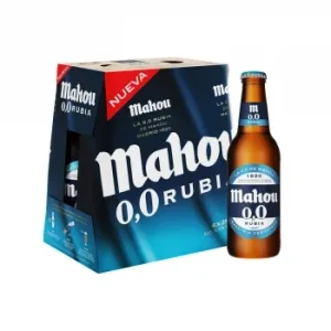 Cerveza Rubia Mahou 0,0 Pack 6 Botellas 25 Cl.