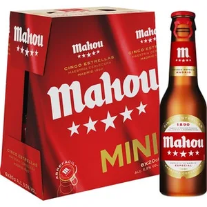 Cerveza Rubia Original Mini Pack 6  Mahou 5 Estrellas 20 CL