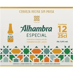 Cerveza Rubia Pack 12  Alhambra Especial 25 CL