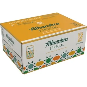 Cerveza Rubia Pack 12  Alhambra Especial 33 CL