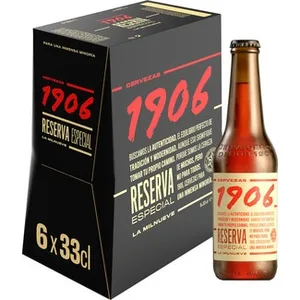 Cerveza Extra Reserva Especial 1906, Pack Botellín 12x33 Cl