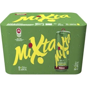 Cerveza Rubia Sabor Limón Pack 12  Mixta Shandy Mahou 33 CL