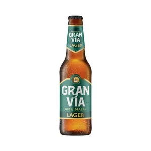 Gran VÍA Cerveza Rubia Tipo Lager Botella 33 Cl 330 ML