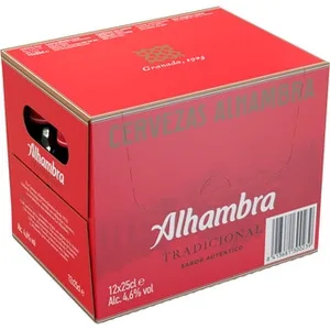 Cerveza Rubia Tradicional Pack 12  Alhambra Tradicional 25 CL