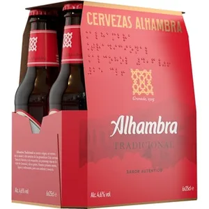 Cerveza Rubia Tradicional Pack 6 Alhambra Tradicional