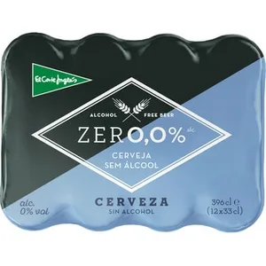 Cerveza Rubia Tradicional Zero 0,0% sin Alcohol Pack 12 el Corte Ingles
