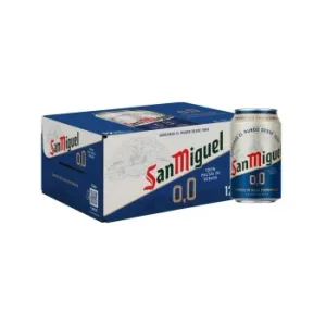 Cerveza San Miguel 0,0 sin Alcohol Pack 12 Latas 33 Cl.